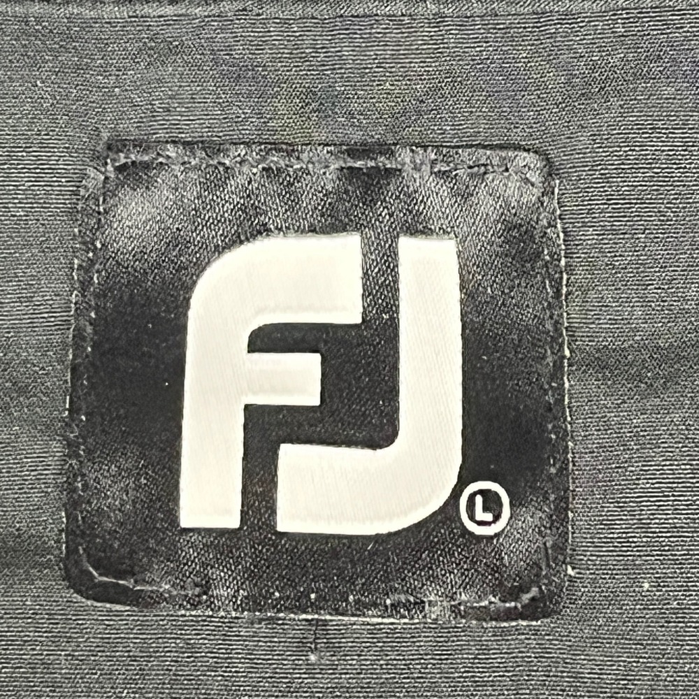 FootJoy FJ Golf Vest Mens Large Black 1/4 Zip Lightweight Logo Pockets - Picture 2 of 13